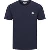 DKNY Maglietta da Uomo a Nido d'Ape, in Cotone Ricco, Comoda e Leggera, Scollo Rotondo, Maniche Corte, vestibilità Regolare, Marina Militare, L