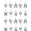 SWETRACE Portachiavi Adorabili e Leggeri 20 Pezzi in Pvc Cartoon Panda Stili e Decorazioni Facili da Trasportare e Conservare per Borse