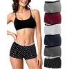 Desanlapi Boxer da donna in cotone corto mutandine da donna sotto abbigliamento femminile, slip morbido taglia midi, basic, set da 6, 6* A pois multicolore, L