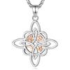 EUDORA Harmony Ball Collana con Nodo da Strega in Argento Sterling 925 per Donna, Ciondolo Originale Nudo de Bruja Plata 925, Amuletos de Proteccion de Brujeria Regalo di gioielli Wiccan, 22