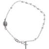 Holyart Bracciali in argento e oro: Bracciale rosario classico bianco argento 925