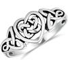 Bling Jewelry Personalizzare Dainty Best Friends Irish Celtic Love Knots BFF Infinity Heart Promise Ring 1MM Band per le donne adolescenti ossidato .925 Sterling Silver Personalizzabile