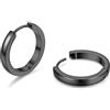 PROSTEEL Orecchini Uomo Donna 16mm Cerchio Piccoli Huggie Acciaio Impermeabile