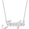 UMAGICBOX Squisita collana con nome personalizzato, scegli tra 14 stili di carattere, ciondolo personalizzabile in acciaio inossidabile placcato in oro 18 carati e argento Sterling, regalo unico per
