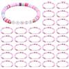 PH PandaHall 32 braccialetti elasticizzati con perline in argilla Heishi, braccialetti elastici con perline per danza, gioielli da donna, gioielli da ballerina, regalo per feste di compleanno