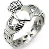 Skcess Anello da uomo in acciaio inox, anello da uomo punk corona e cuore Claddagh, anello di fidanzamento senza nichel, 67 (21.3), Senza Gemstone