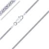 PLANETYS - Catenina Argento Sterling 925 Rodiato Modello Spiga Larghezza: 2 mm Lunghezza: 60 cm