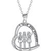 Yinsen Collana Sorelle Donna Argento 925 con Cofanetto Regalo - Regali di Amicizia per Sorelle