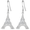Cehuzeli Orecchini Torre Eiffel 925 Argento Sterling Orecchini Parigi gioielli Torre Eiffel Parigi regali per le donne