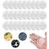 SZMK 30 Pezzi Spille Personalizzate 58 MM,Spilla Badge in Acrilico per Fai Da Te,Spille Trasparenti Rotonde,Badge Bottone,Spillette Decorative Personalizzabili per DIY Artigianato, Decorazioni