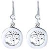 Bling Jewelry Amuleto Spirituale Indù Meditazione Yogi Simbolo Disco Rotondo Goccia Aum Om Ohm Sanscrito Orecchini Per Donne Adolescente .925 Argento Gancio Pesce Filo