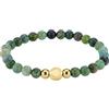 Liebeskind Bracciale da donna in acciaio inox 32019460, 17 cm, Acciaio inossidabile, Agata muschiata.