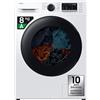 SAMSUNG WD80HG4U04BEET LAVASCIUGA, Caricamento frontale, capacità lavaggio 8 kg, asciugatura 6 12 programmi, Profondità 49,5 cm, Giri 1400 rpm, Bianco, Classe E