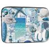 VQUVQV Custodia portatile per computer portatile da 15 pollici, conchiglie di stelle marine oceaniche, sottile e leggera, borsa per il trasporto