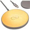 dreem Caricatore wireless magnetico Dreem Empower - Compatibile con MagSafe per iPhone 17/16/15/14/13/12 e dispositivi certificati Qi - Pelle vegana premium [ORO]