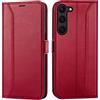 Verco Custodia a libro per Samsung Galaxy S23 Plus, 6,6 pollici, colore: rosso