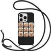 Yimctoie Anime Cover con Cordino per Xiaomi Redmi 12C 4G/Redmi 11A 4G 6.71 Pollice, Custodia Capybara Cartoon Cute Disegno con Collana Tracolla Laccio Collo Ultra Sottile per Cellulare TPU Antiurto Case, nero