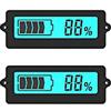 DollaTek 2Pcs LY6N 12V-96V Batteria al piombo 3S-15S Batteria al litio Tester di capacità della batteria digitale, Indicatore percentuale di batteria con display LCD - Retroilluminazione blu