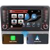 THIHPHOATLI Autoradio DSP ad alta potenza per Audi A3 8P S3 8P RS3 Sportback stereo radio schermo con carplay wireless integrato e Android Auto Navi controllo del volante Bluetooth 7 IPS 1080P radio AM/FM/RDS