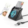 ROCKETEK USB-A+USB-C Lettore CIE 3.0 Carta d'identità per Contatto e Contactless CRS | Lettore NFC Carta Identita Elettronica e Tessera Sanitaria Italiana,Lettore Smart Card Firma Digitale per Windows/PC/Linux