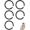 AEUXZA 5 Pezzi Anello Magnetico Adesivo Nero Incisione Laser, Colla Forte, Compatibile con MagSafe e Supporto Auto, Piastra Metallica Ultra-Sottile per Smartphone e Custodia