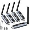 VENTION Trasmettitore e Ricevitore HDMI Wireless 656FT/200M con Schermo LED, fino a 6 RXs, Controllo Termico, Kit Estensore Plug&Play. Decodifica 4K da PC/Proiettore/TV Box a Monitor (1TX+4RX)