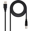 Brightium Cavo USB 2.0 per stampante, connettore tipo A maschio a B maschio, colore nero, lunghezza 1,0 m. Ideale per collegare la stampante al computer.