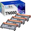 LxTek Cartuccia toner TN660 di ricambio per Brother TN660 TN-660 TN630 | TN-630 Uso con HL-L2380DW HL-L2320D HL-L2340DW DCP-L2540DW MFC-L2700DW MFC-L2720DW (nero, confezione da 4 TN660 ad alta resa)