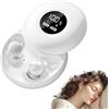 sunvito Cuffie per dormire, mini auricolari per dormire, senza fili, Bluetooth 6.0, in silicone liquido, per dormire lateralmente, indicatore di potenza per allenarsi, lavorare, viaggiare (bianco)