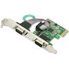CERRXIAN Scheda PCI Express a 2 Porte RS232 - DB9 Dual Channel 16C1050 UART - Scheda PCIe Seriale - Espansione
