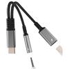 WASRUYI Adattatore USB C a 3.5mm Cuffie(2in1) per Apple iPhone 16 Cavo Aux Audio Type-C Ricarica Convertitore per ipad Headphone Splitter Auto Caricabatteria Accessori compatibile per Samsung Dongle tipo c