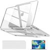GVTECH Custodia per MacBook Neo da 13 pollici, custodia trasparente 2026 release A3404 con chip A18 Pro, custodia rigida protettiva in plastica, copertura per tastiera e pellicola protettiva