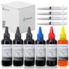 DLMELHOR Kit di inchiostro universale Dye Refill per stampanti a getto d'inchiostro Canon HP Brother Lexmark Samsung Dell Kodak Cartucce ricaricabili CISS CIS System,6 set di colori, 600 ml (3BK,C, M, Y)