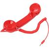 Yosoo Health Gear Ricevitore Telefonico Retrò con Pulsante One-Touch 3.5mm | Risposta chiamata con un tocco, qualità eccellente, cornetta per smartphone PC, riduce radiazioni, cavo a spirale