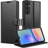 Olgary Cover per Samsung Galaxy A05s, Custodia Pelle Premium Libro Flip Portafoglio Custodia [Slot per Scheda], [Funzione di Supporto] Antiurto Anti-Graffio Protezione Completa Case, Nero