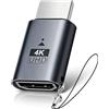 Truhuova HDTV Dummy Plug, EDID Emulator Virtual Monitor Headless Adattatore Headless per Remote Desktop, 4K @60Hz/1080P @120Hz, Adattatore HDTV, Compatibile con Scheda Grafica, PC, Mac, Laptop, Grigio