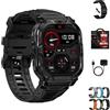 CARBINOX Blaze Smart Watch con GPS (modalità sport), fitness tracker impermeabile IP69K, compatibile con Android e iOS, oltre 170 modalità sportive, effetto/ricezione chiamate (confezione quadrata