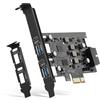 YEELIYA Scheda PCIe USB 3.0, 6 Porte (2 Tipo C, 2 Tipo A, Tipo E (A-Key), Connettore a 19 Pin) Scheda di Espansione PCIe Express Interna USB per Windows 7/8/10/11, Linux
