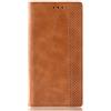 TingYR Cover per Wiko Y81, Flip Custodia Carte di Credito da Funzione Stand, Anti-Slip Slot Portafoglio Flip Protettivo Dell'ente Completo Slim Fit Cover.(Marrone)