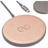 dreem Caricatore wireless magnetico Dreem Empower - Compatibile con MagSafe per iPhone 17/16/15/14/13/12 e dispositivi certificati Qi - Pelle vegana premium [ROSA]