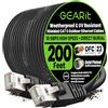 GearIT Cavo Ethernet per esterni Cat6 (61 m) 23AWG puro rame, FTP, LLDPE, impermeabile, sepoltura diretta, messa a terra, resistente ai raggi UV, POE, rete, LAN, Internet, Cat 6, cavo Cat6-60 metri