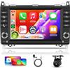 Hodozzy 【4+128G】Hodozzy OEM Autoradio Carplay per Mercedes Benz B200 W169 W245 Viano con USB Type-C, 7 Pollici Schermo In-Cell Stereo Auto BT 5.0 con Android Auto/EQ/GPS/Wifi/RDS/SWC+Telecamera Posteriore