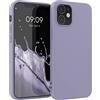 kwmobile Custodia Compatibile con Apple iPhone 12 / iPhone 12 Pro Cover - Back Case per Smartphone in Silicone TPU - Protezione Gommata - blu lavanda chiaro