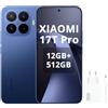 XIAOMI 17T Pro,Smartphone 12+512GB,Display Eye-Care da 6,83 a 144Hz,Batteria al silicio-carbonio da 7000 mAh (tip),Teleobiettivo Leica 5x,HyperCharge da 100W,Deep Blue,Included 90W Charger