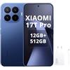 XIAOMI 17T Pro,Smartphone 12+512GB,Display Eye-Care da 6,83 a 144Hz,Batteria al silicio-carbonio da 7000 mAh (tip),Teleobiettivo Leica 5x,HyperCharge da 100W,Deep Blue,Included 120W Charger