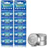 avmzvo SR626SW Batterie a bottone, batteria per orologio 377 V377 LR626 SR626 AG4 1,5V alcaline, 20 pezzi, senza mercurio, confezione sicura per bambini【5 anni di garanzia】