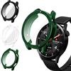 iVoler 3 Pezzi Clear Cover con Pellicola Protettiva per Xiaomi Watch S5 46mm, Copertura Completa Custodia Anti-Graffio Ultra Sottile Morbida TPU Case, Trasparente + Nero + Verde