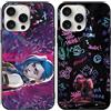 TBNMBGY 2 Pezzi Nero Cover per Samsung Galaxy A55 5G 6,6,Protettiva per Tutto il Corpo Morbida al Tatto,Custodia Silicone Antiurto con Cartoon Anime Estetica Game Motivo Cover,Cartoon