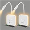 Strixorn Lampada da Lettura LED 3W + 9W 3000K, Lampada da Parete con Porte USB e Vassoio per Telefono Faretto, faretto da Lettura a Muro Luce Ambientale Regolabile e Flessibile per Camera(Weiß, 2 Stück)