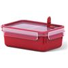 Emsa Clip & Micro Contenitore Microonde con Inserti, Plastica, Rosso, 19.5x13.5x7 cm